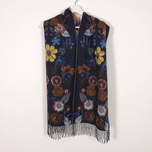 Fraas Cashmink Flower Print Scarf - Picture 1 of 6